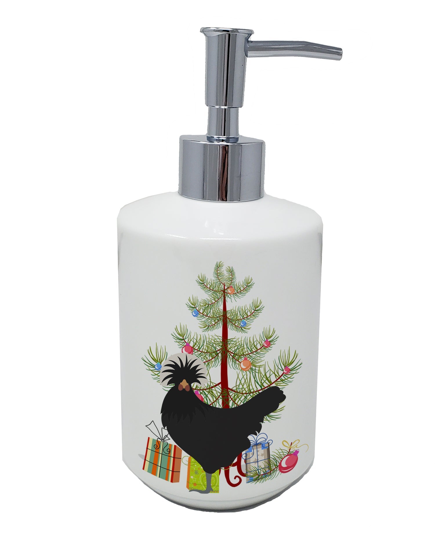 Polish Poland Chicken Christmas Ceramic Soap Dispenser , Empty Refillable Hand Soap Pump Bottle for Bathroom Kitchen