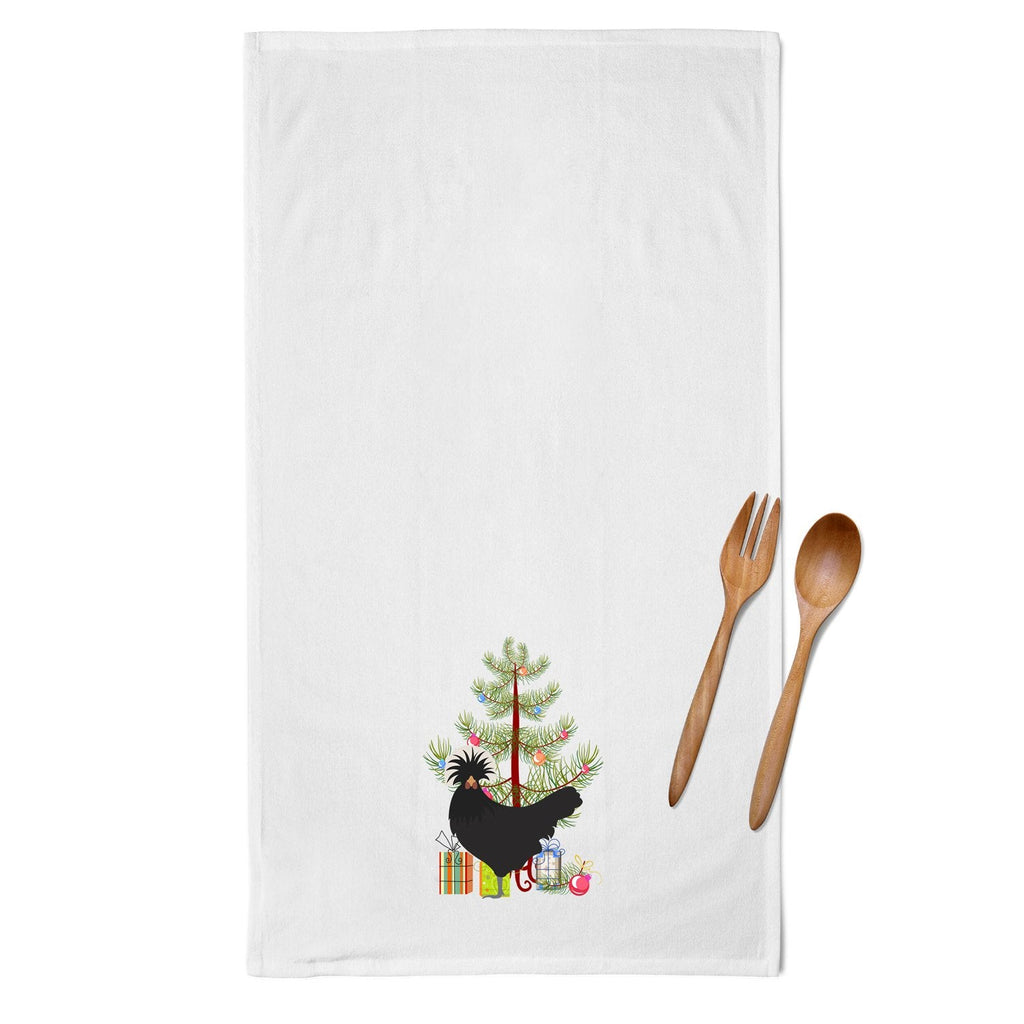 Polish Poland Chicken Christmas Kitchen Towel Set of 2 White Dish Towels Decorative Bathroom Hand towel for Hand, Face, Hair, Yoga, Tea, Dishcloth, 19 X 28", White