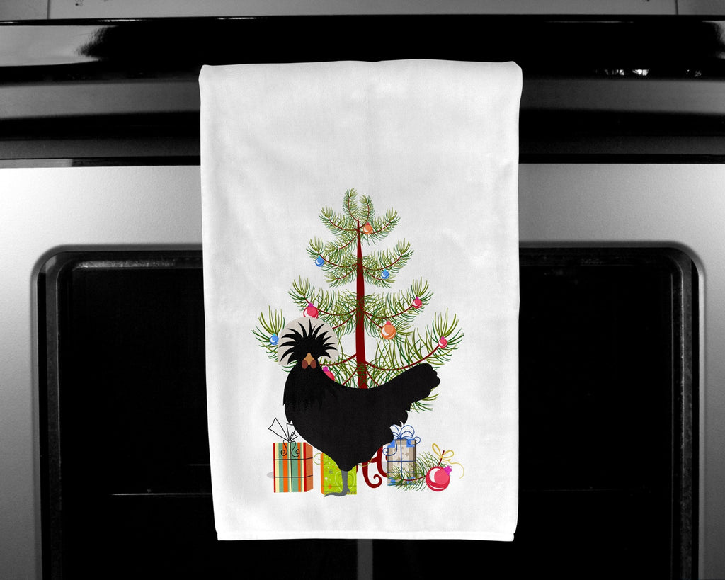 Polish Poland Chicken Christmas Kitchen Towel Set of 2 White Dish Towels Decorative Bathroom Hand towel for Hand, Face, Hair, Yoga, Tea, Dishcloth, 19 X 28", White