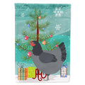 Jersey Giant Chicken Christmas House Flag 28x40 Porch Sleeve Pole Decorative Outside Yard Banner Artwork Wall Hanging, Polyester