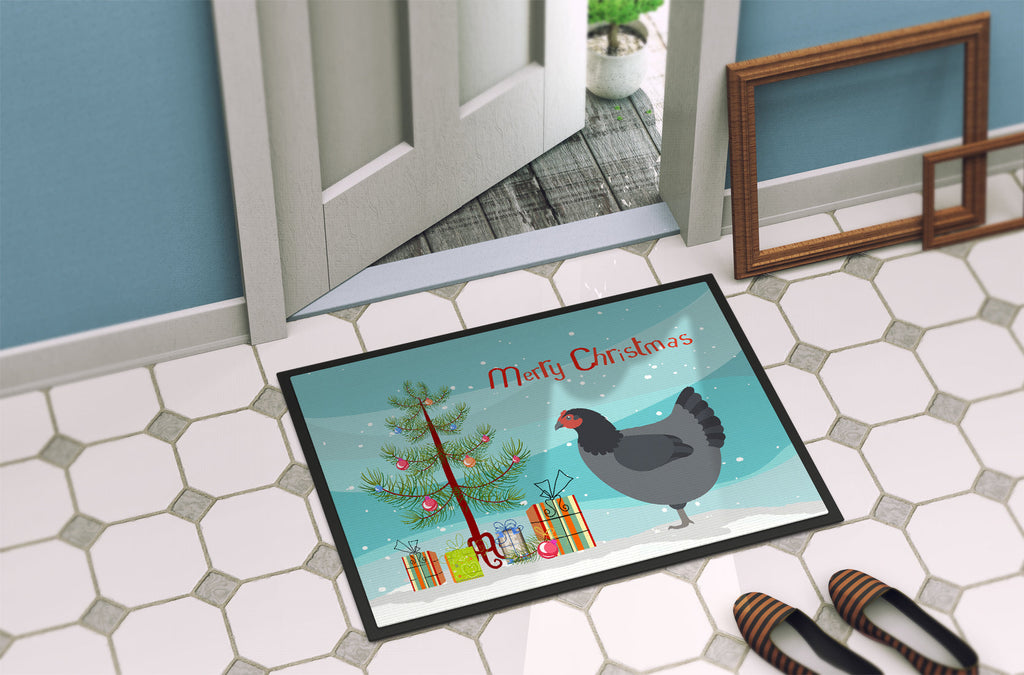 Jersey Giant Chicken Christmas Doormat Indoor Outdoor 24H X 36W Front Door Mat Rugs for Entryway, Non Slip Washable Low Pile,