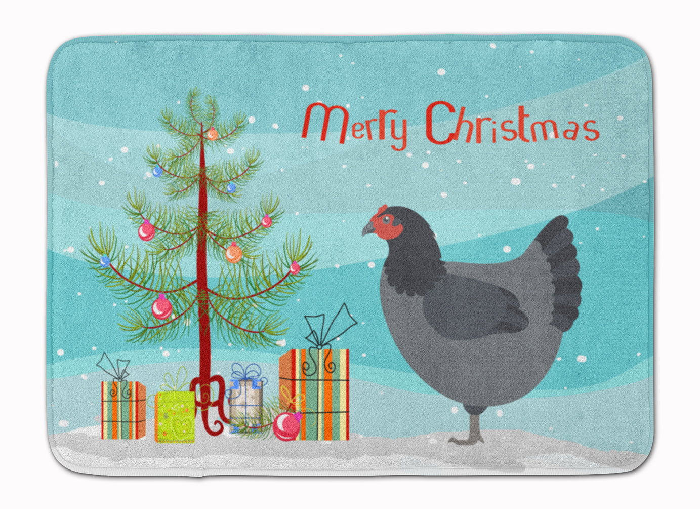 Jersey Giant Chicken Christmas Memory Foam Kitchen Mat Machine Washable Anti-Fatigue Cushion Comfort Bath or Kitchen Rug