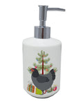 Jersey Giant Chicken Christmas Ceramic Soap Dispenser , Empty Refillable Hand Soap Pump Bottle for Bathroom Kitchen