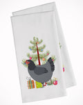 Jersey Giant Chicken Christmas Kitchen Towel Set of 2 White Dish Towels Decorative Bathroom Hand towel for Hand, Face, Hair, Yoga, Tea, Dishcloth, 19 X 28", White