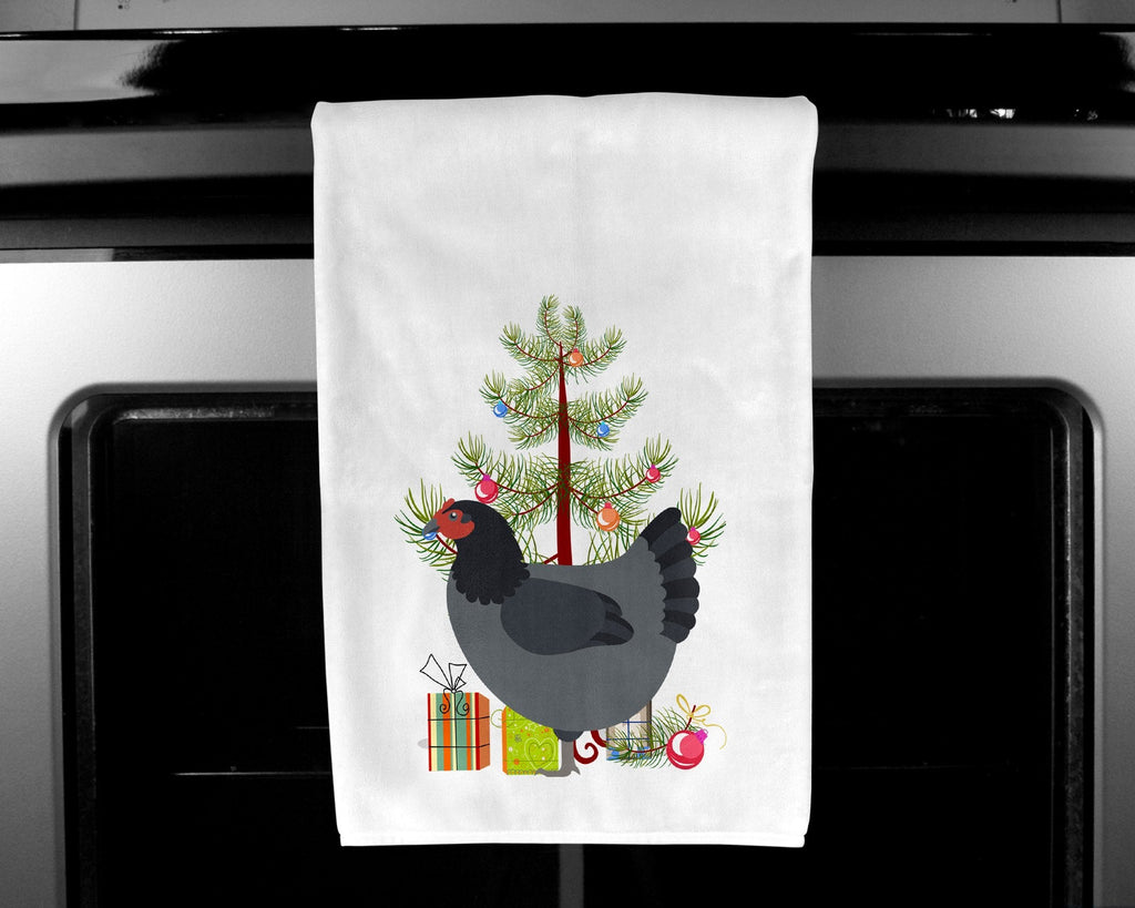 Jersey Giant Chicken Christmas Kitchen Towel Set of 2 White Dish Towels Decorative Bathroom Hand towel for Hand, Face, Hair, Yoga, Tea, Dishcloth, 19 X 28", White