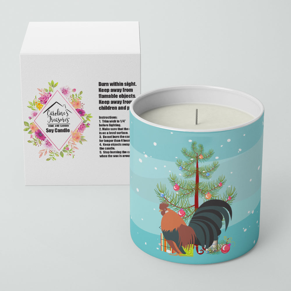 Dutch Bantam Chicken Christmas Decorative Soy Candle Nature Soy Wax Essential Oil Home Decor Ideal for Bedroom Kitchen Bath Office Gift, 10 oz