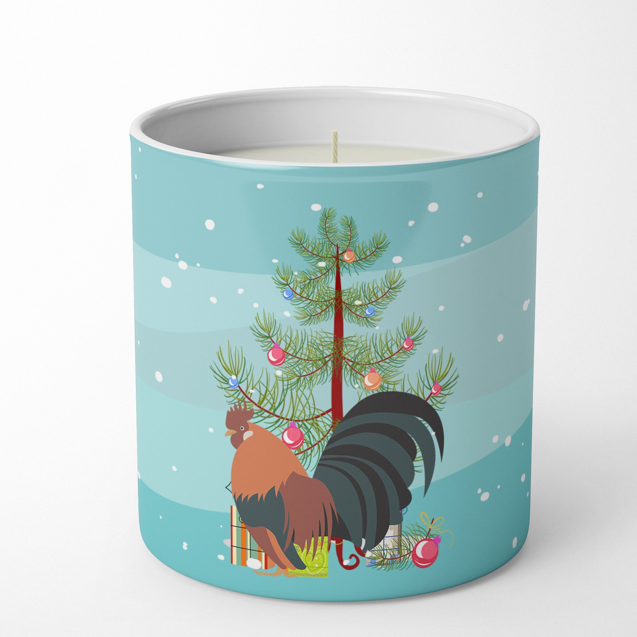 Dutch Bantam Chicken Christmas Decorative Soy Candle Nature Soy Wax Essential Oil Home Decor Ideal for Bedroom Kitchen Bath Office Gift, 10 oz