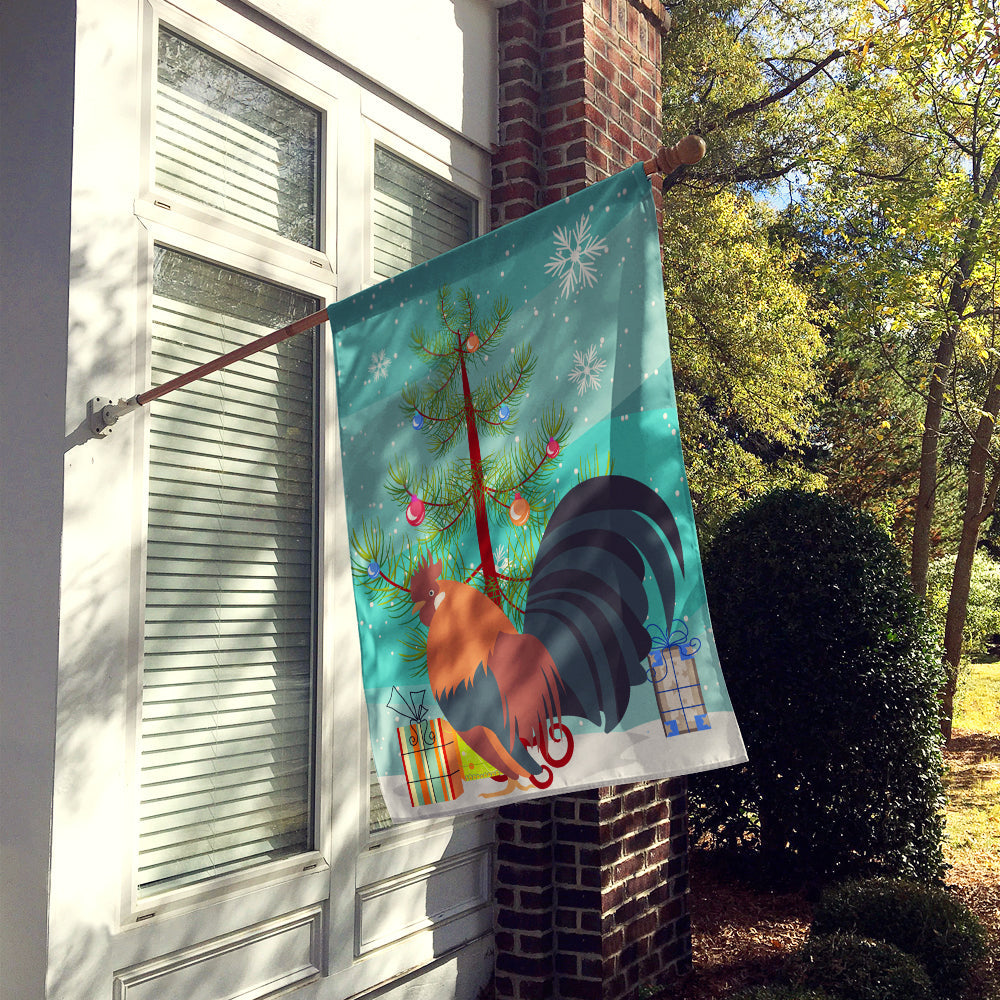 Dutch Bantam Chicken Christmas House Flag 28x40 Porch Sleeve Pole Decorative Outside Yard Banner Artwork Wall Hanging, Polyester