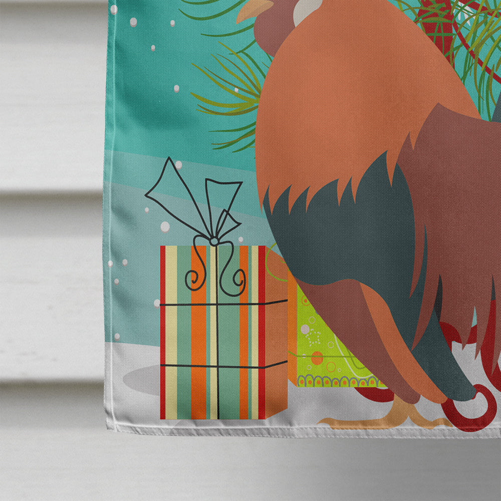 Dutch Bantam Chicken Christmas House Flag 28x40 Porch Sleeve Pole Decorative Outside Yard Banner Artwork Wall Hanging, Polyester