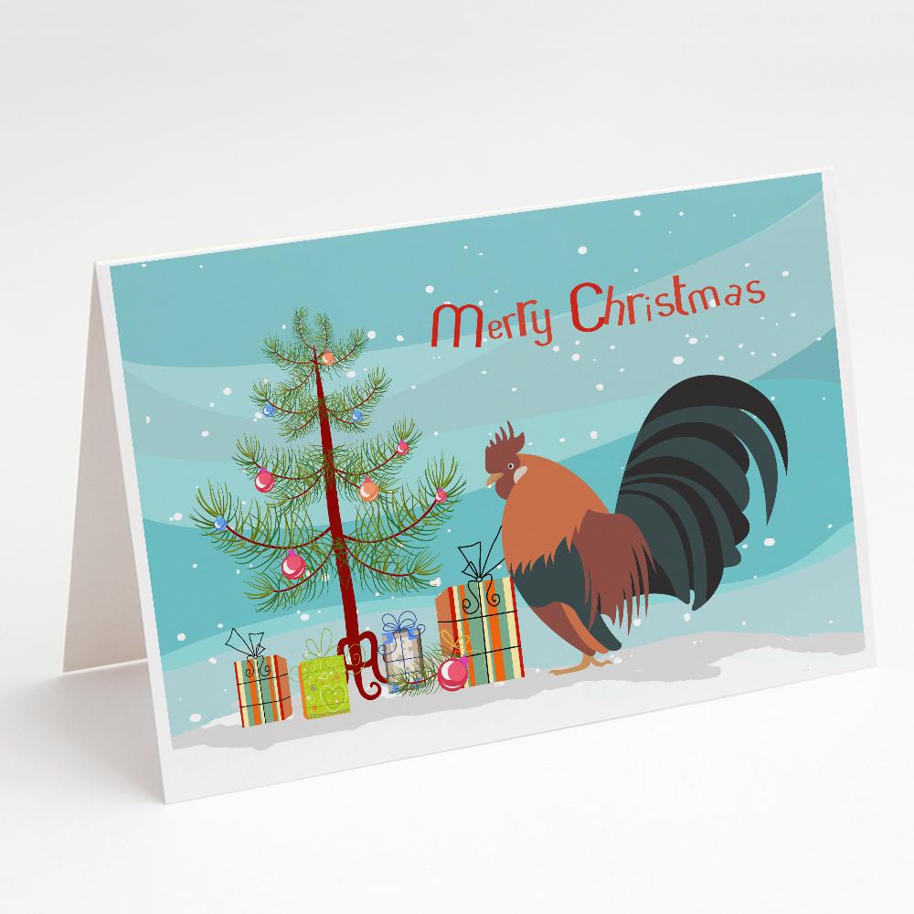 Dutch Bantam Chicken Christmas Greeting Cards Pack of 8 Blank Cards with Envelopes Whimsical A7 Size 5x7