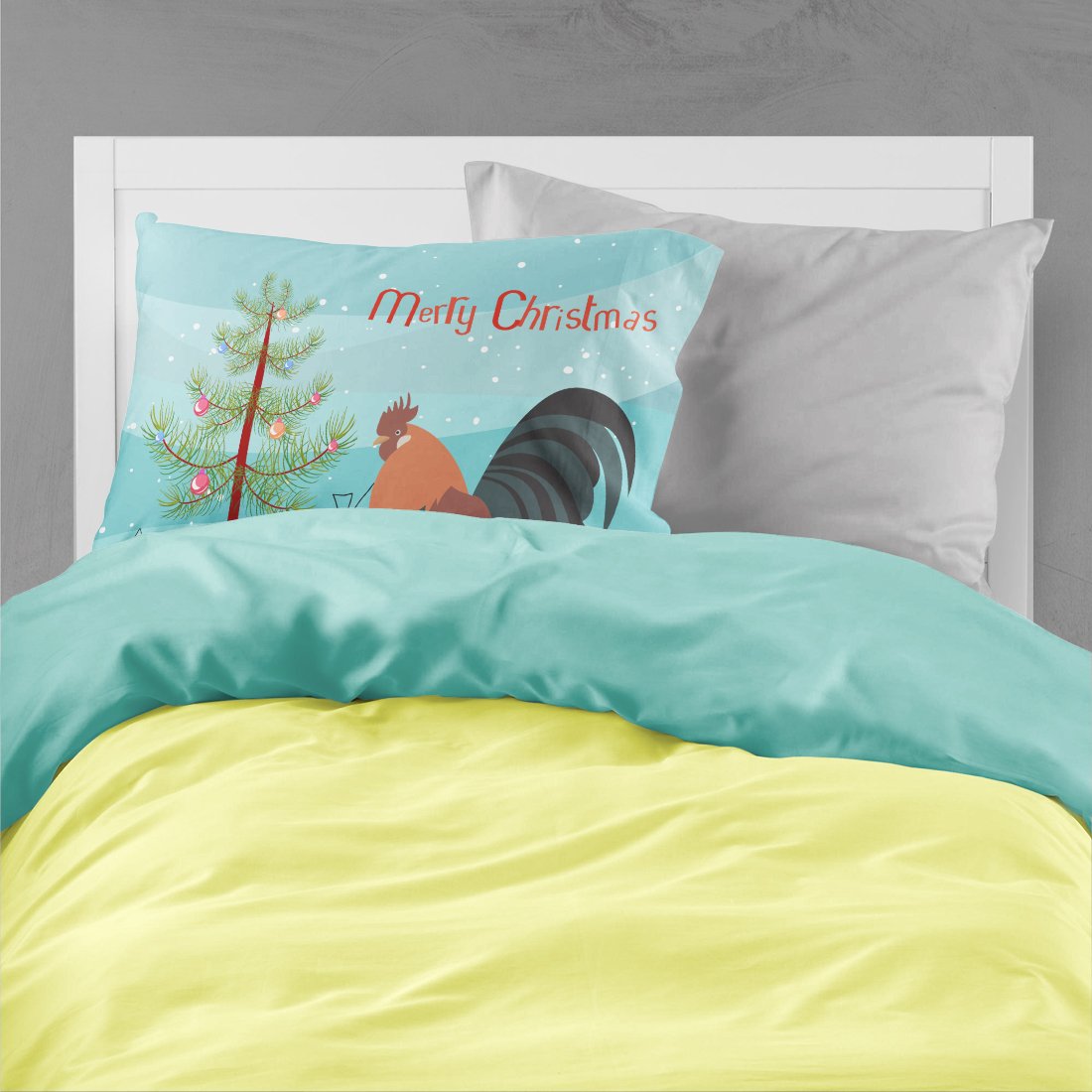 Dutch Bantam Chicken Christmas Standard Pillowcase Lightweight Super Soft Easy Care Decorative Artwork Pillowcase, Standard