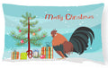 Dutch Bantam Chicken Christmas Decorative Throw Pillow 12x16 Indoor Outdoor Accent Cushion, Fabric Cover with Insert for Sofa, Bed, Porch & Living Room