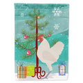 German Langshan Chicken Christmas House Flag 28x40 Porch Sleeve Pole Decorative Outside Yard Banner Artwork Wall Hanging, Polyester