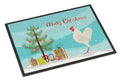 German Langshan Chicken Christmas Doormat Indoor Outdoor 18H X 27W Front Door Mat Rugs for Entryway, Non Slip Washable