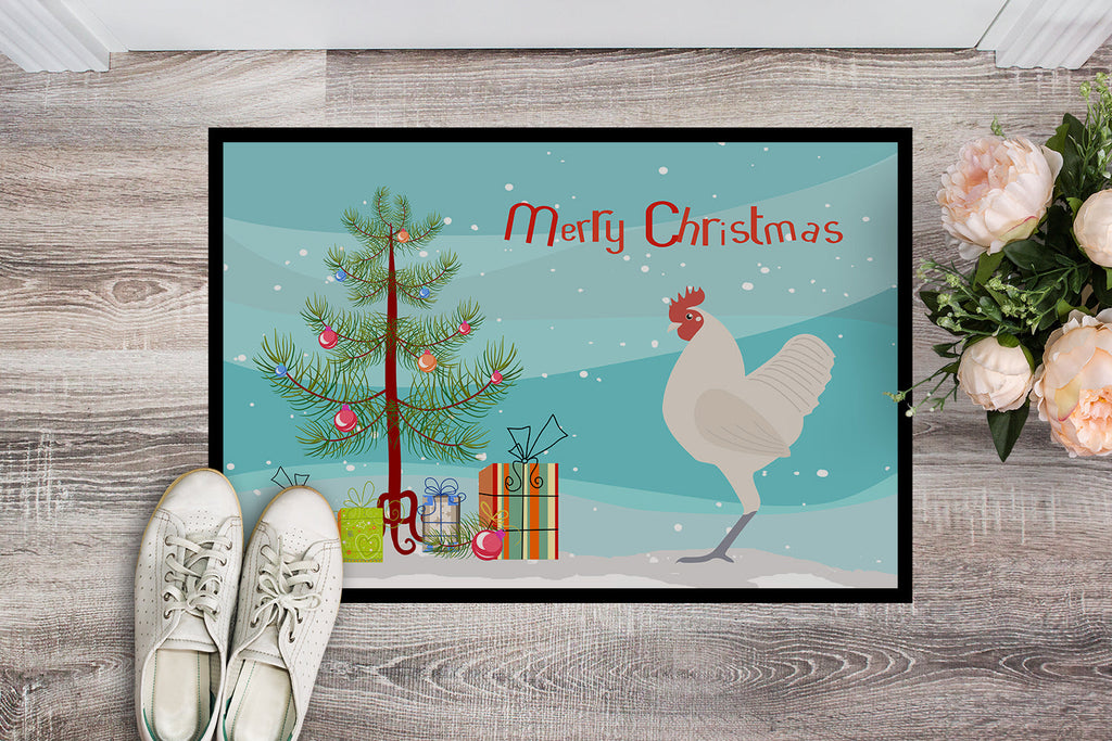 German Langshan Chicken Christmas Doormat Indoor Outdoor 18H X 27W Front Door Mat Rugs for Entryway, Non Slip Washable