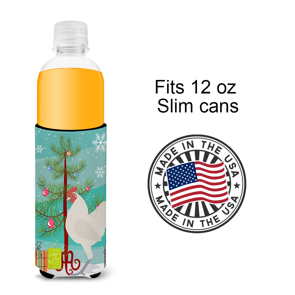 German Langshan Chicken Christmas Slim Can Hugger , Insulated Foam Hugger for 12 oz Slim Cans, Beer Bottles & Water Bottles, Printed in USA