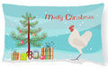 German Langshan Chicken Christmas Decorative Throw Pillow 12x16 Indoor Outdoor Accent Cushion, Fabric Cover with Insert for Sofa, Bed, Porch & Living Room