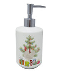 German Langshan Chicken Christmas Ceramic Soap Dispenser , Empty Refillable Hand Soap Pump Bottle for Bathroom Kitchen