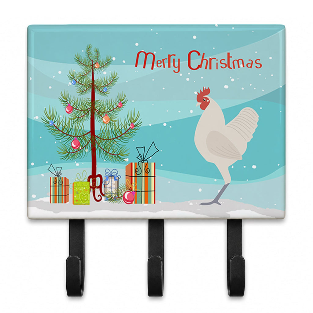 German Langshan Chicken Christmas Leash or Key Holder Wall Hooks, Coat Rack Wall Mount, for Hanging Keys, Towels, Aprons, Leashes
