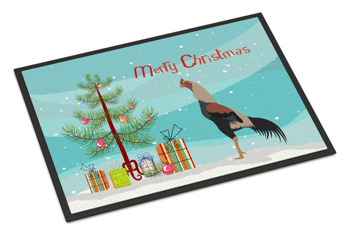 Kulang Chicken Christmas Doormat Indoor Outdoor 18H X 27W Front Door Mat Rugs for Entryway, Non Slip Washable