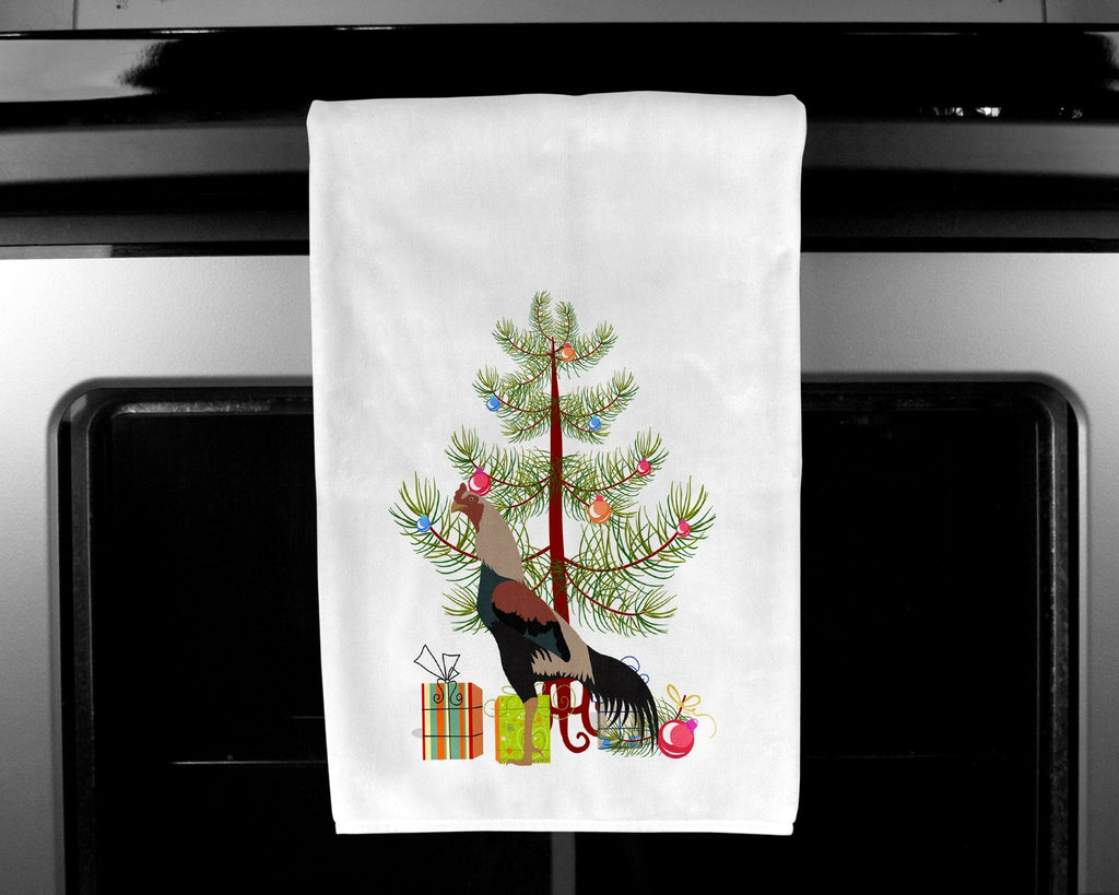 Kulang Chicken Christmas Kitchen Towel Set of 2 White Dish Towels Decorative Bathroom Hand towel for Hand, Face, Hair, Yoga, Tea, Dishcloth, 19 X 28", White