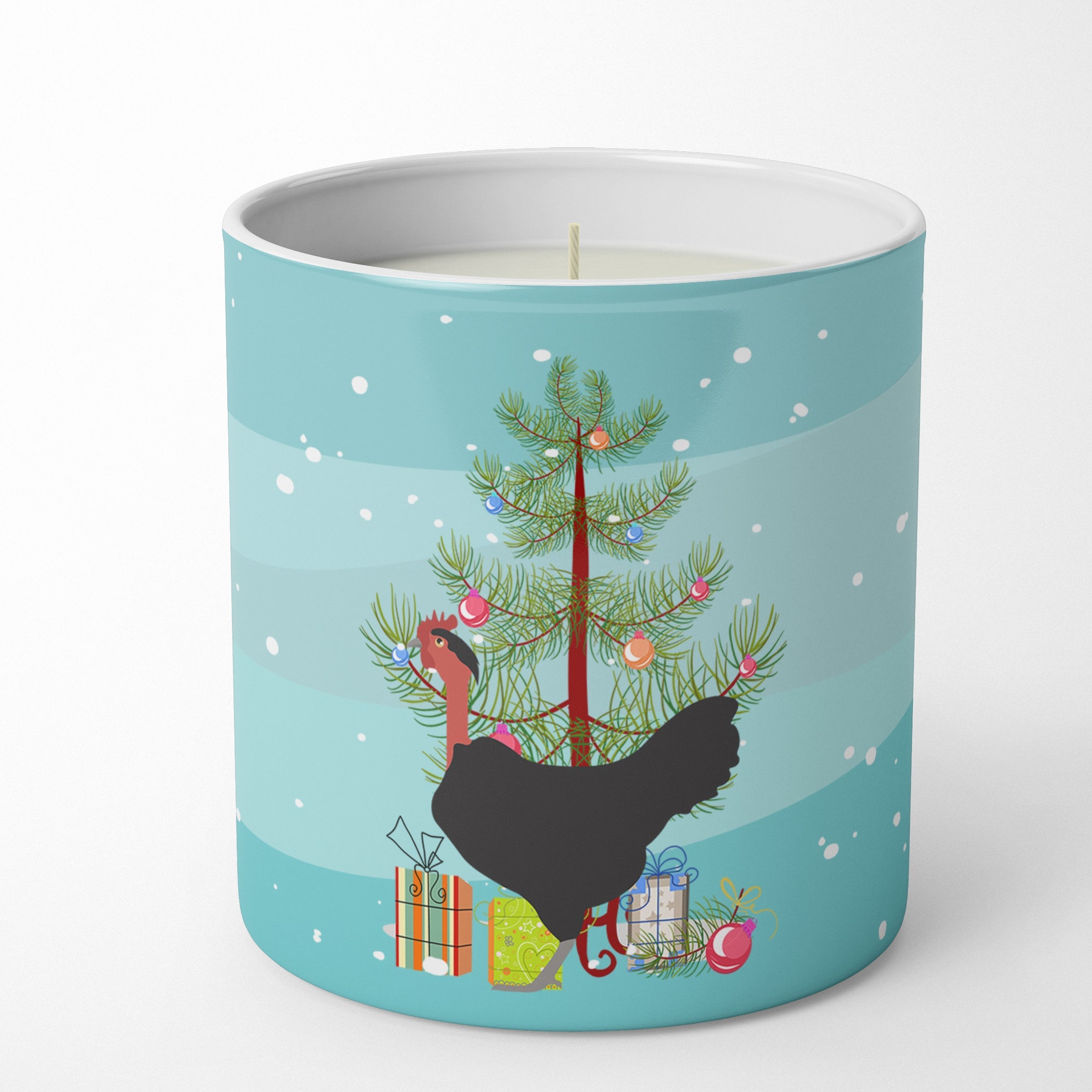 Naked Neck Chicken Christmas Decorative Soy Candle Nature Soy Wax Essential Oil Home Decor Ideal for Bedroom Kitchen Bath Office Gift, 10 oz