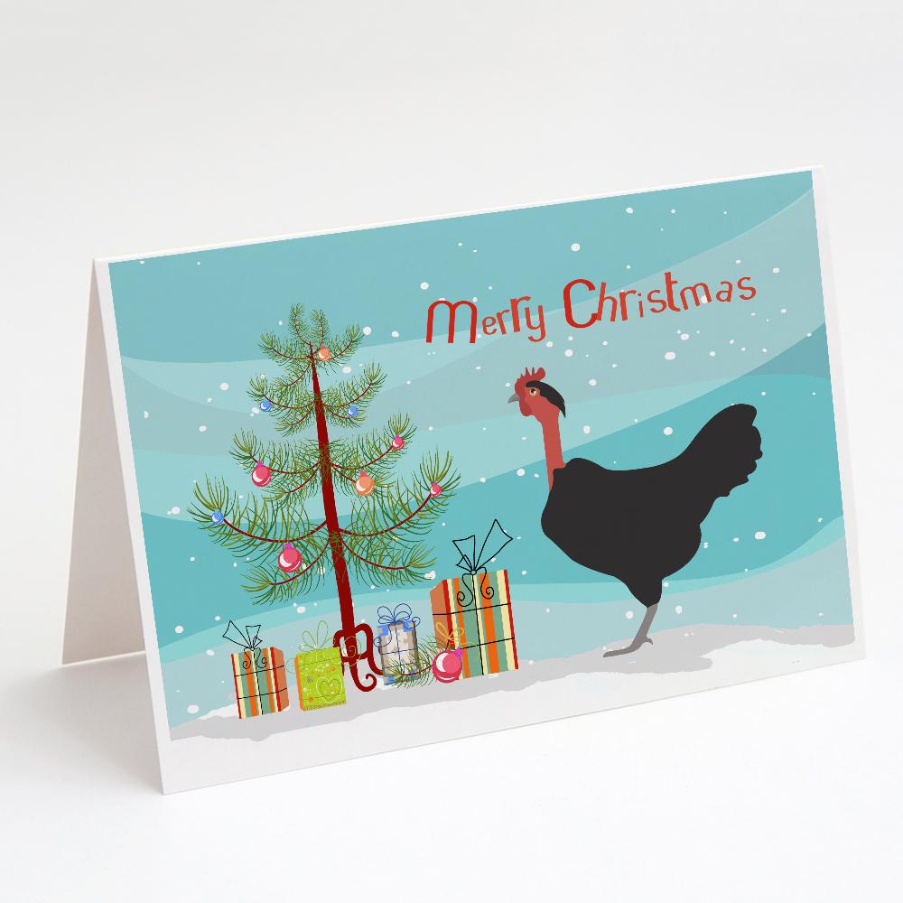 Naked Neck Chicken Christmas Greeting Cards Pack of 8 Blank Cards with Envelopes Whimsical A7 Size 5x7