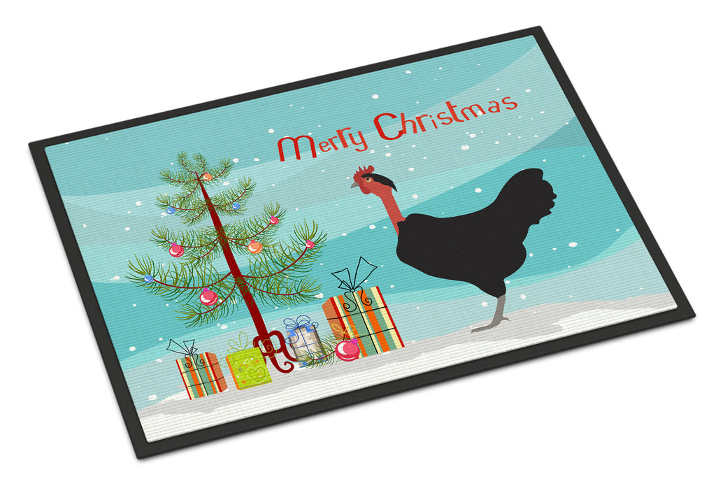 Naked Neck Chicken Christmas Doormat Indoor Outdoor 24H X 36W Front Door Mat Rugs for Entryway, Non Slip Washable Low Pile,
