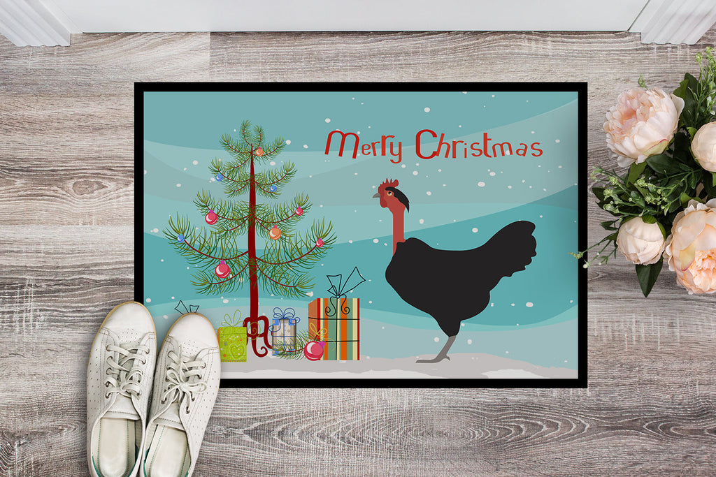 Naked Neck Chicken Christmas Doormat Indoor Outdoor 24H X 36W Front Door Mat Rugs for Entryway, Non Slip Washable Low Pile,