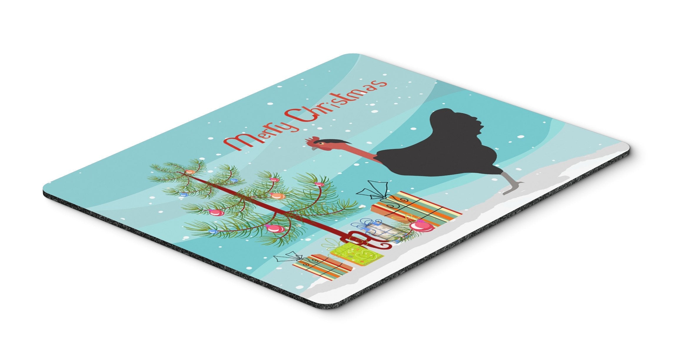 Naked Neck Chicken Christmas Mouse Pad, Heat Resistant Trivet Hot Pad , Non Slip Rubber Desk Mat, Kitchen Counter Protector, Home Office Decor Gift