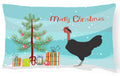Naked Neck Chicken Christmas Decorative Throw Pillow 12x16 Indoor Outdoor Accent Cushion, Fabric Cover with Insert for Sofa, Bed, Porch & Living Room