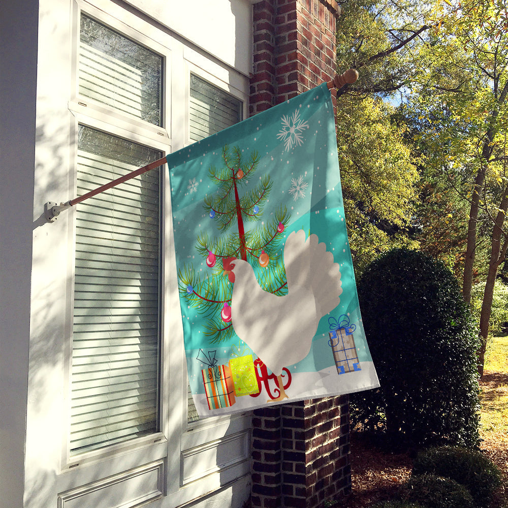 Leghorn Chicken Christmas House Flag 28x40 Porch Sleeve Pole Decorative Outside Yard Banner Artwork Wall Hanging, Polyester
