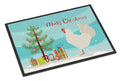 Leghorn Chicken Christmas Doormat Indoor Outdoor 18H X 27W Front Door Mat Rugs for Entryway, Non Slip Washable