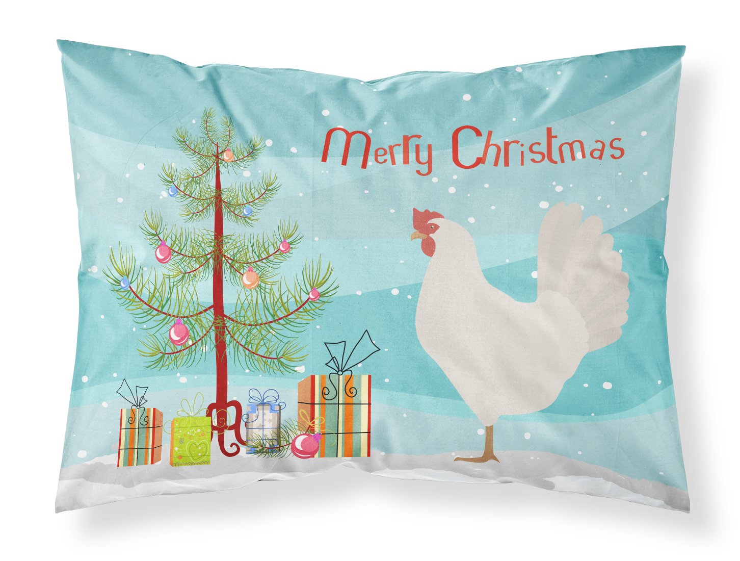Leghorn Chicken Christmas Standard Pillowcase Lightweight Super Soft Easy Care Decorative Artwork Pillowcase, Standard