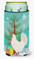 Leghorn Chicken Christmas Tall Boy Hugger Can Cooler Sleeve Machine Washable Drink Collapsible Insulator Beverage Insulated Holder