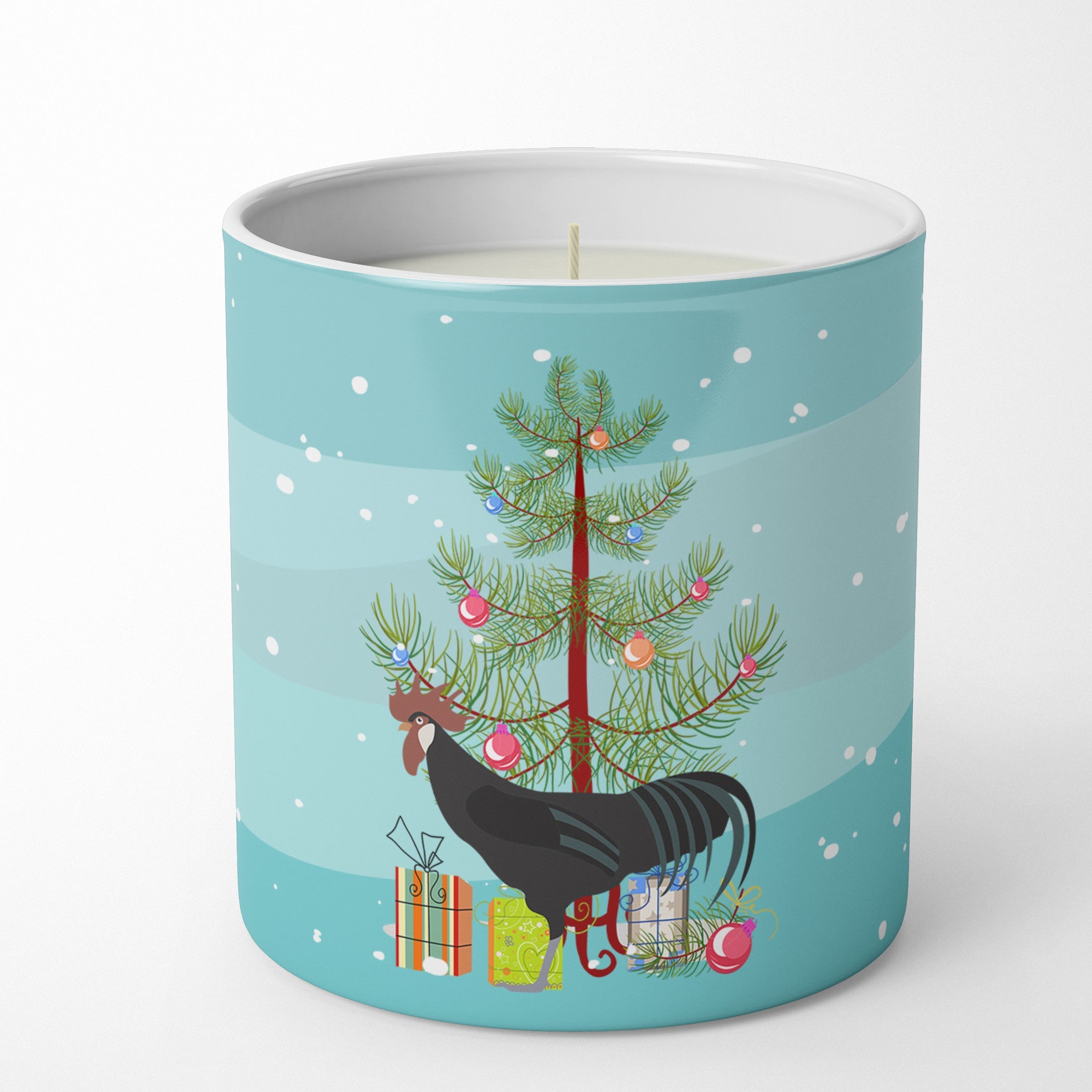 Minorca Ctalalan Chicken Christmas Decorative Soy Candle Nature Soy Wax Essential Oil Home Decor Ideal for Bedroom Kitchen Bath Office Gift, 10 oz