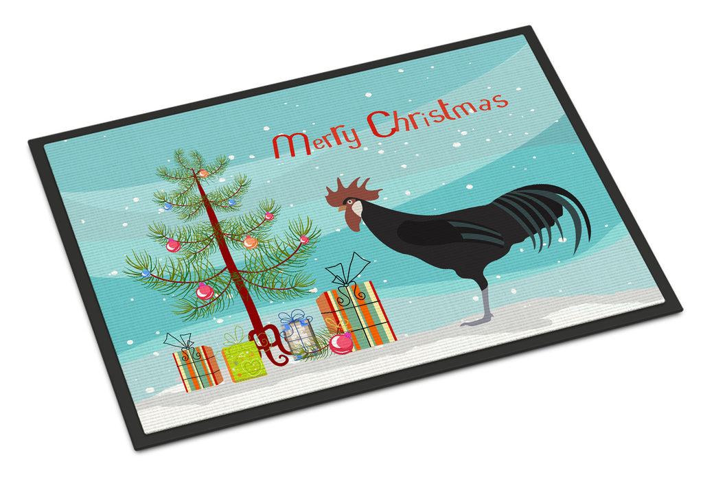 Minorca Ctalalan Chicken Christmas Doormat Indoor Outdoor 18H X 27W Front Door Mat Rugs for Entryway, Non Slip Washable
