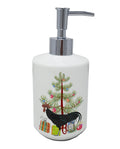 Minorca Ctalalan Chicken Christmas Ceramic Soap Dispenser , Empty Refillable Hand Soap Pump Bottle for Bathroom Kitchen