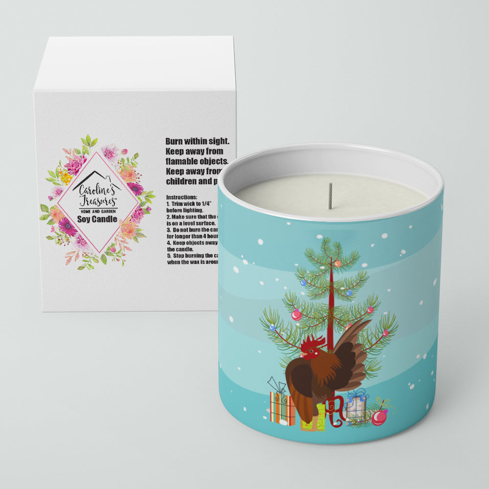 Malaysian Serama Chicken Christmas Decorative Soy Candle Nature Soy Wax Essential Oil Home Decor Ideal for Bedroom Kitchen Bath Office Gift, 10 oz