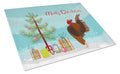 Malaysian Serama Chicken Christmas Cutting Board Tempered Glass Kitchen Cutting Surface, Heat Resistant Chopping, Non-Slip Feet, Food Prep & Serving