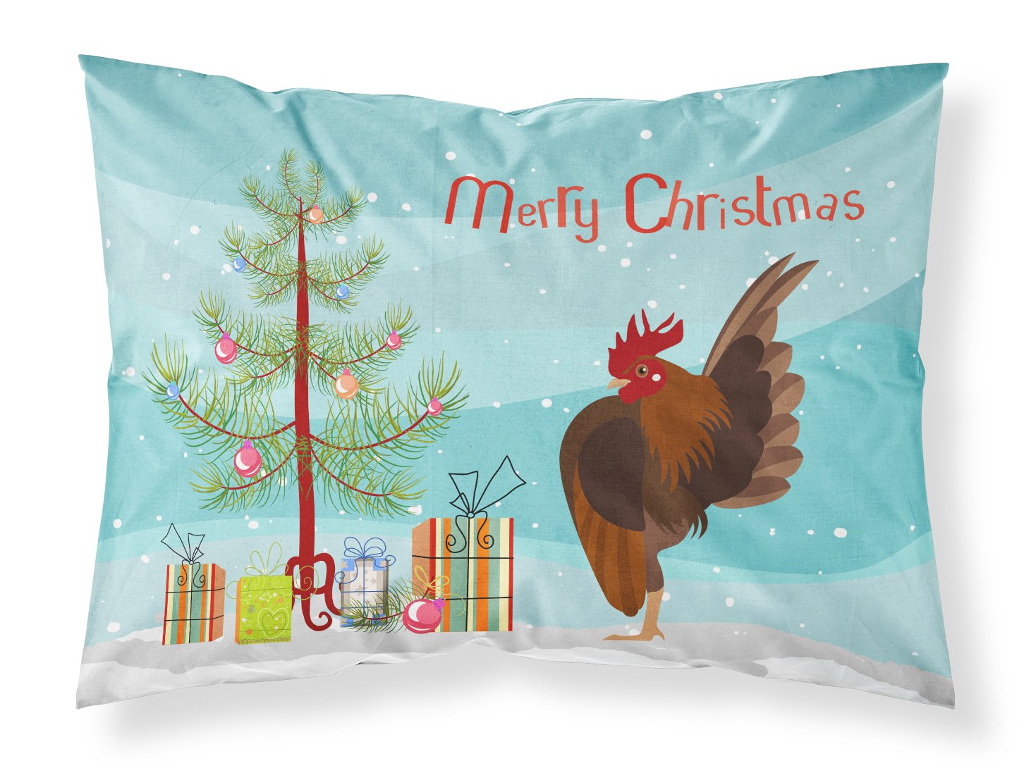 Malaysian Serama Chicken Christmas Standard Pillowcase Lightweight Super Soft Easy Care Decorative Artwork Pillowcase, Standard