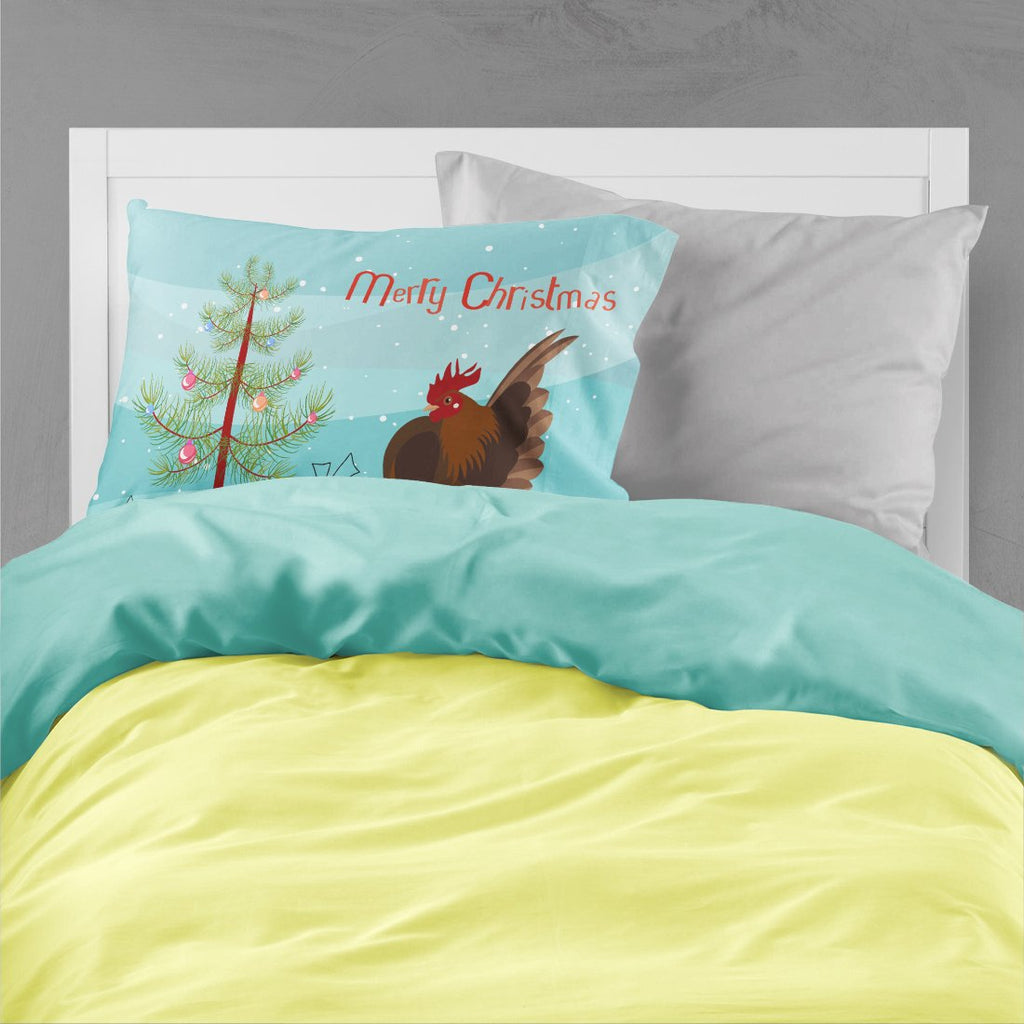 Malaysian Serama Chicken Christmas Standard Pillowcase Lightweight Super Soft Easy Care Decorative Artwork Pillowcase, Standard