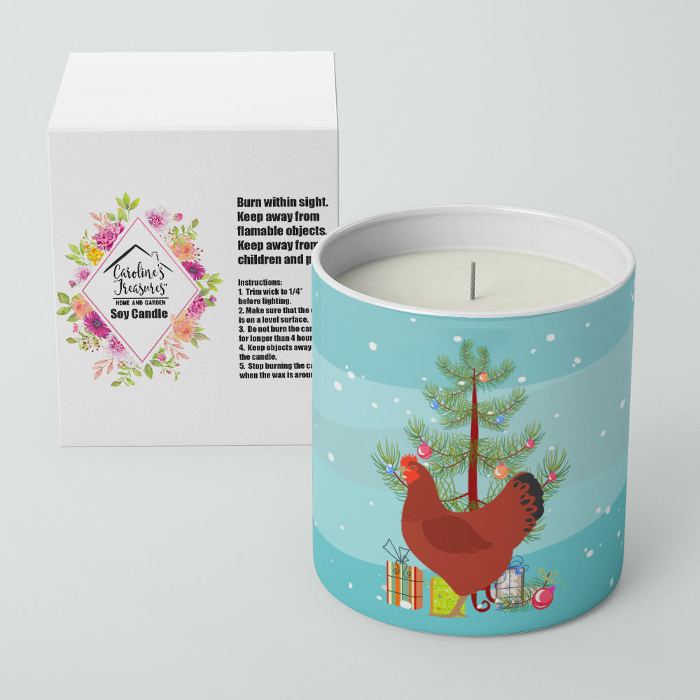 New Hampshire Red Chicken Christmas Decorative Soy Candle Nature Soy Wax Essential Oil Home Decor Ideal for Bedroom Kitchen Bath Office Gift, 10 oz