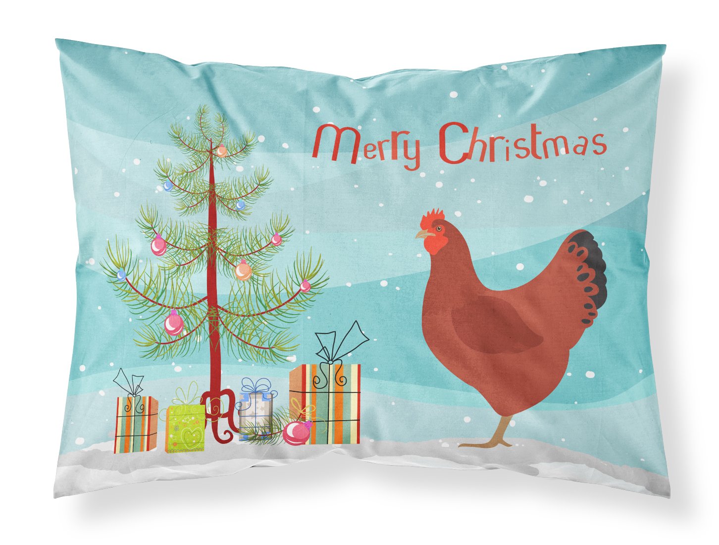 New Hampshire Red Chicken Christmas Standard Pillowcase Lightweight Super Soft Easy Care Decorative Artwork Pillowcase, Standard