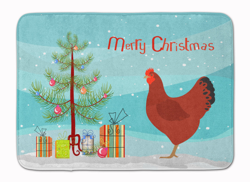 New Hampshire Red Chicken Christmas Memory Foam Kitchen Mat Machine Washable Anti-Fatigue Cushion Comfort Bath or Kitchen Rug