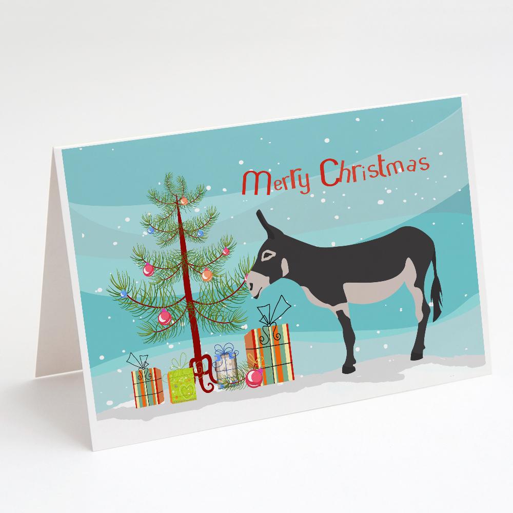 American Mammoth Jack Donkey Christmas Greeting Cards Pack of 8 Blank Cards with Envelopes Whimsical A7 Size 5x7