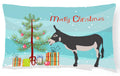 American Mammoth Jack Donkey Christmas Decorative Throw Pillow 12x16 Indoor Outdoor Accent Cushion, Fabric Cover with Insert for Sofa, Bed, Porch & Living Room