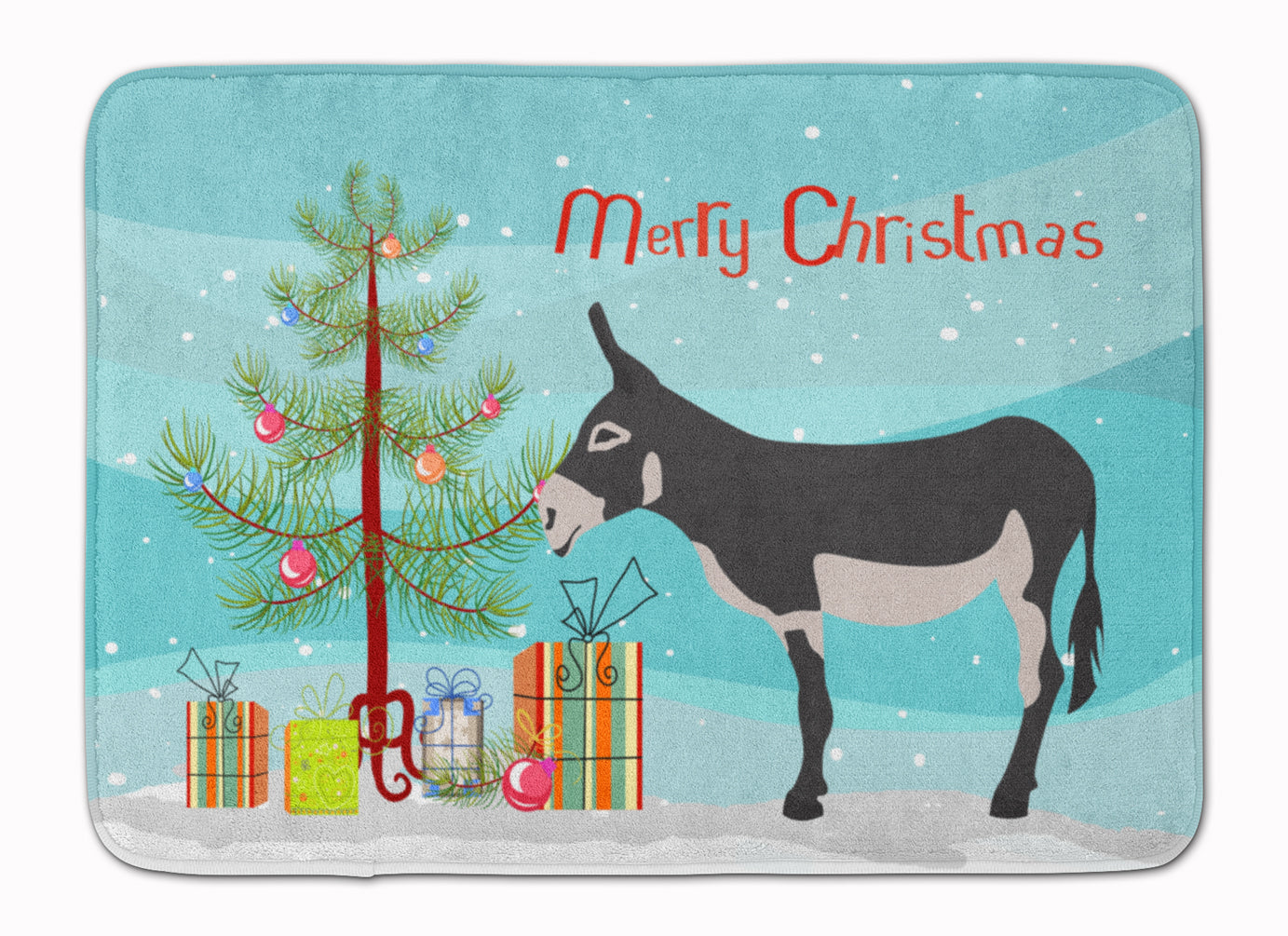 American Mammoth Jack Donkey Christmas Memory Foam Kitchen Mat Machine Washable Anti-Fatigue Cushion Comfort Bath or Kitchen Rug