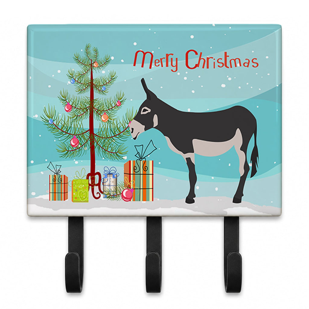 American Mammoth Jack Donkey Christmas Leash or Key Holder Wall Hooks, Coat Rack Wall Mount, for Hanging Keys, Towels, Aprons, Leashes