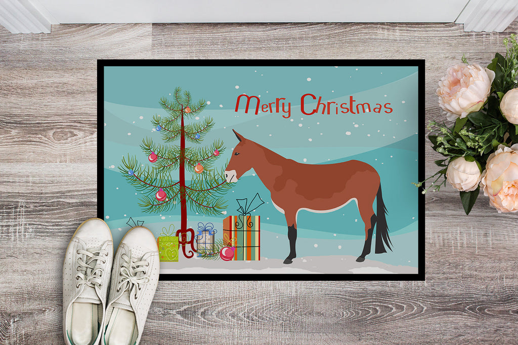 Mule Christmas Doormat Indoor Outdoor 18H X 27W Front Door Mat Rugs for Entryway, Non Slip Washable